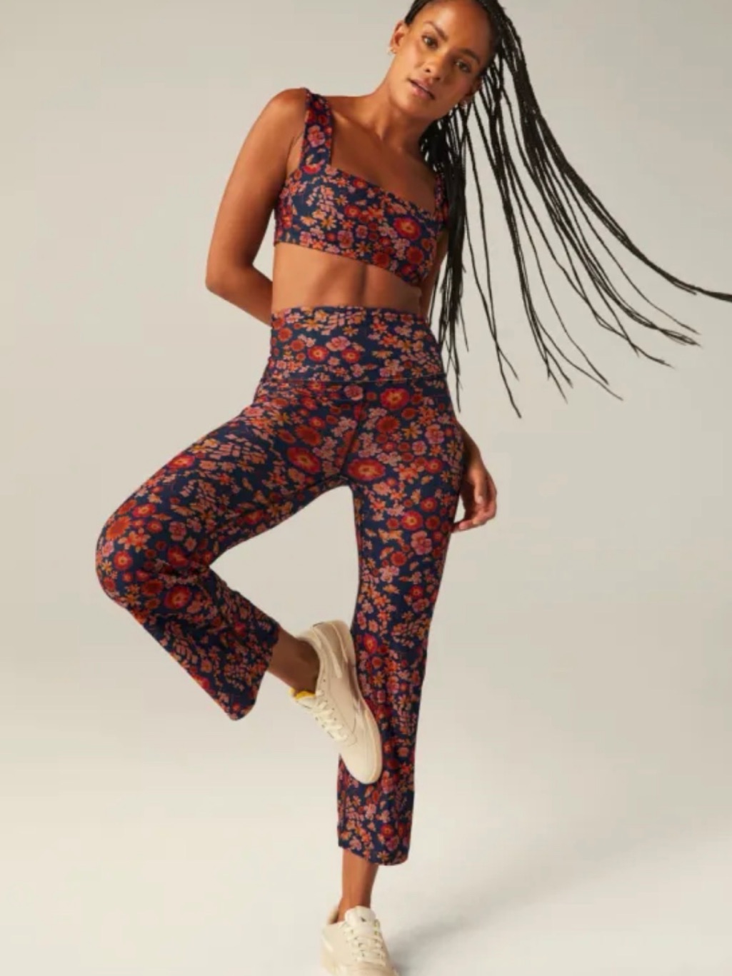 Beyond Yoga Women's Retro Cropped Pant Floral High-Rise Xs